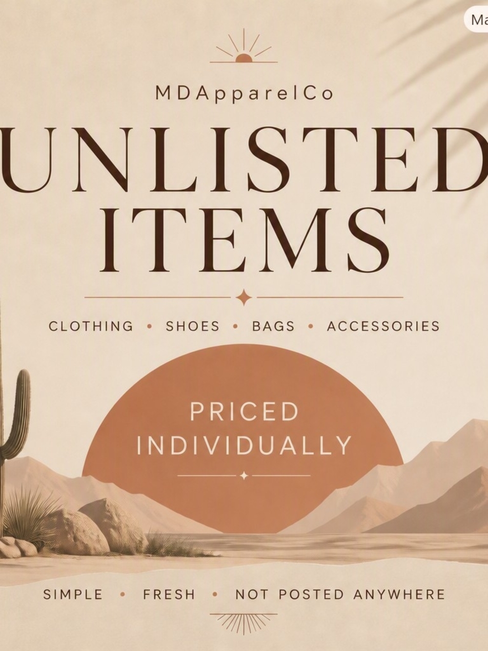 Unlisted Items -0-50 Clothing And  Accessories Collection (Tan/Brown)